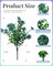 Artificial Plants Flowers for Outdoor Planters Spring Summer Decor (Mix Blue-rose-teal-green-champagne) 7"D x 7"W x 12"H